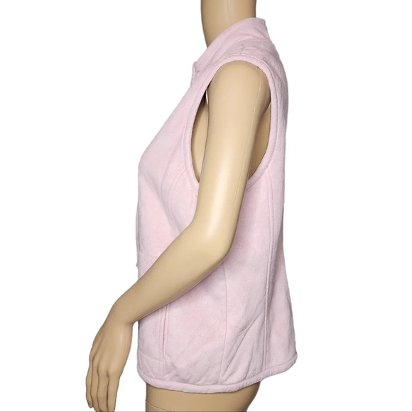 Evan Picone pink soft faux fur zip up vest w/pockets. - Picture 11 of 15